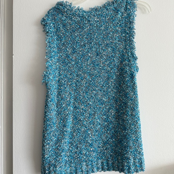 J. Crew Turquoise Tweed Knit Sweater Vest She'll - Picture 3 of 8